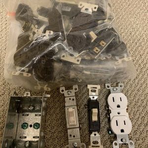 Various home hardware (plugs, light switches)